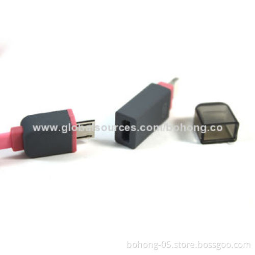 2-in-2 USB Short-line Cable, different colors available, 500 pieces MOQ each color